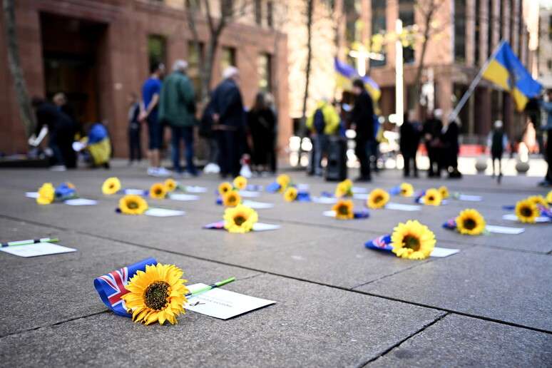 Homenagem a vítimas do voo MH17 em Sydney, na Austrália