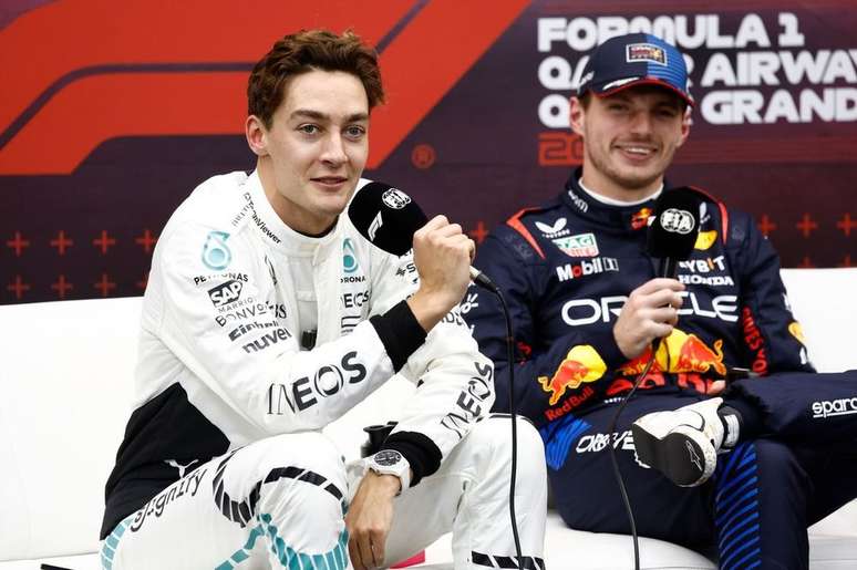 George Russell e Max Verstappen, pivôs dos últimos rumores da Fórmula 1
