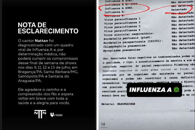 Nattan anunciou cancelamento de shows por motivos de saúde