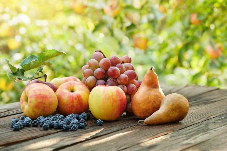 Comer ma&ccedil;&atilde;s, peras, uvas e frutas vermelhas pode ajudar a manter a sa&uacute;de do cora&ccedil;&atilde;o. Oksana Klymenko/Shutterstock
