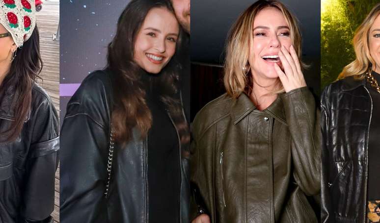 Leather jacket in winter: how to wear? 8 times that Larissa Manoela, Sabrina Sato, Paolla Oliveira and + famous people bet on the comedy