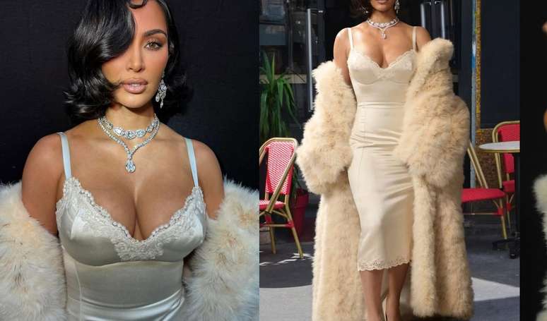 Kim Kardashian uses over 250 carat diamonds and looks inspired by Elizabeth Taylor in the Paris fashion week