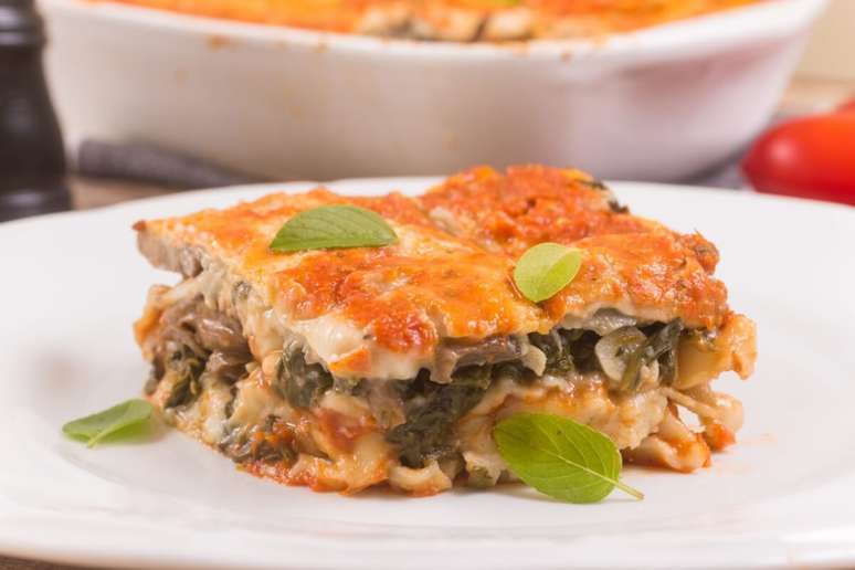 Spinach lasagna with mushrooms Spinach lasagna with mushrooms