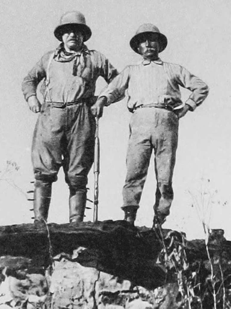 O ex presidente dos EUA, Theodore Roosevelt, e o brasileiro Cândido Rondon 