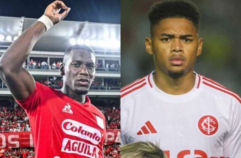 Fotos: Divulgação / America de Cali e Ricardo Duarte / Internacional - Legenda: Brayan Medina e Victor Gabriel seguem em pauta no Cruzeiro