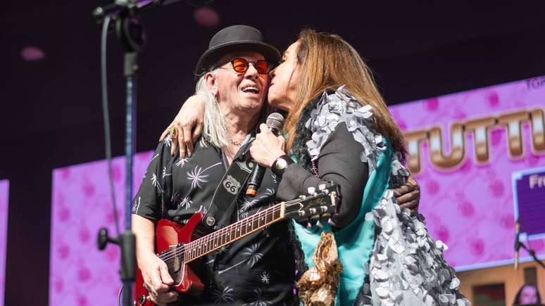 Luiz Carlini, do Tutti Frutti, e Marisa Orth -