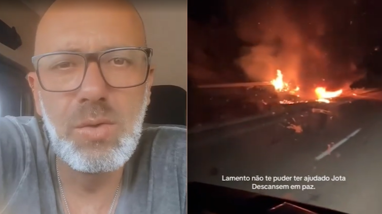 Acidente de Diogo Jota na Espanha foi filmado por motorista de caminhão