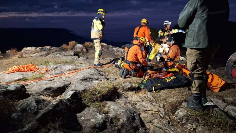 Corpo de Bombeiros trabalha em resgate
