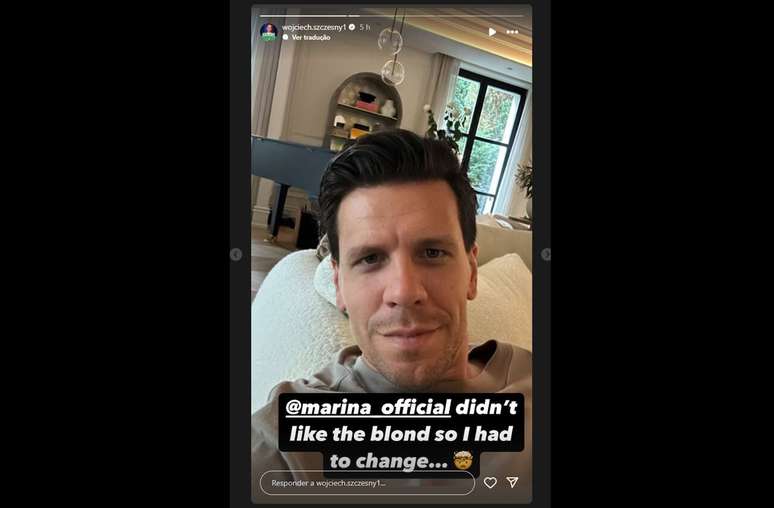 Ap&oacute;s desaprova&ccedil;&atilde;o da mulher, Szczesny aparece de preto &ndash;