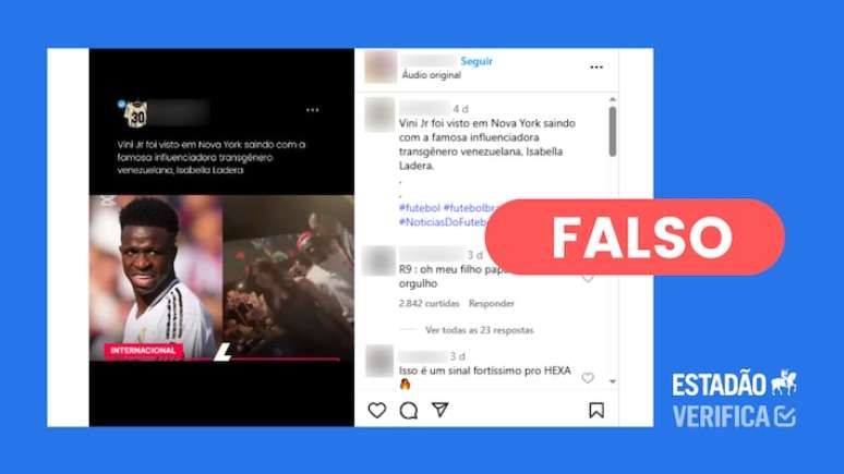 Influenciadora venezuelana apontada como novo affair de Vini Jr. não é uma mulher trans