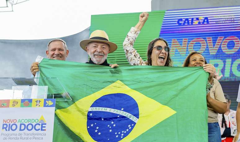 Presidente da República, Luiz Inácio Lula da Silva, durante a cerimônia de apresentação dos avanços do Novo Acordo Rio Doce no Espírito Santo
