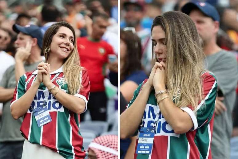 Carol Portaluppi torcendo 