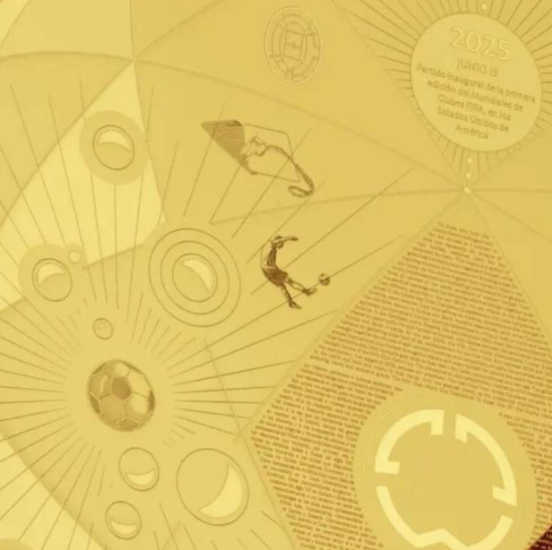 Detalhes do troféu do Mundial de Clubes da Fifa.