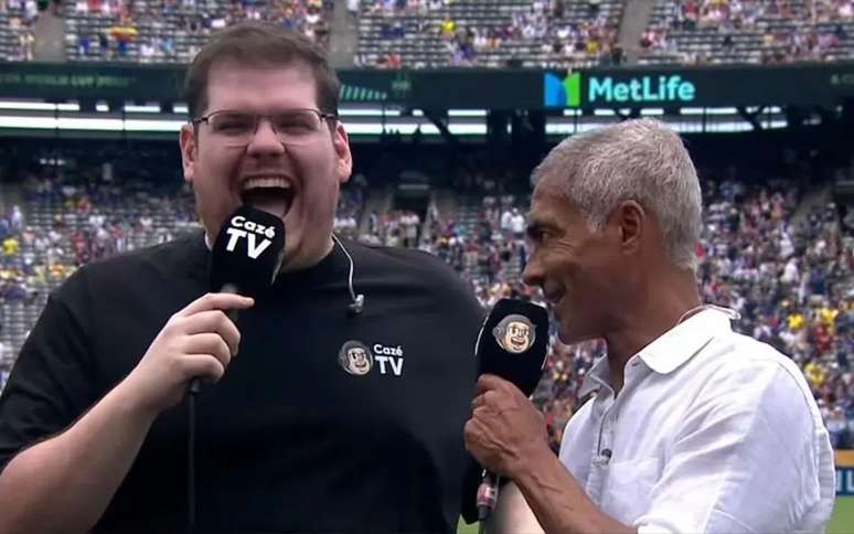 Romário durante tramissão da CazeTV, na final do Mundial