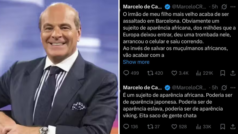 Marcelo De Carvalho is accused of racism and xenophobia after reporting a case of theft in Europe Marcelo De Carvalho is accused of racism and xenophobia after reporting a case of theft in Europe