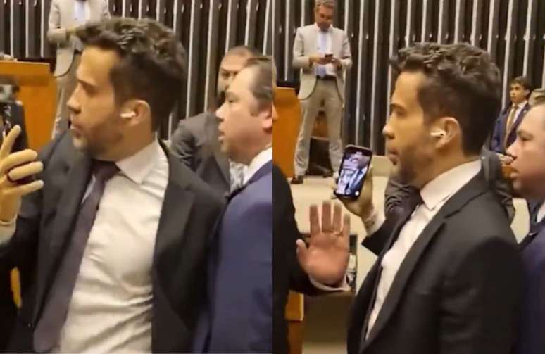 Janones no momento de supostas agressões