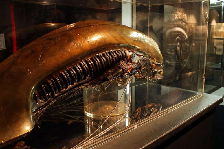 Boneco do Alien, em exposição no Museum HR Giger 