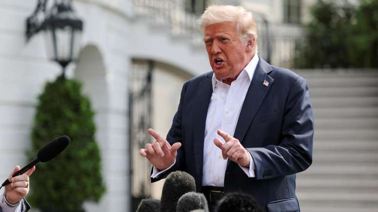 O presidente dos Estados Unidos, Donald Trump, na Casa Branca em 11 de julho de 2025.