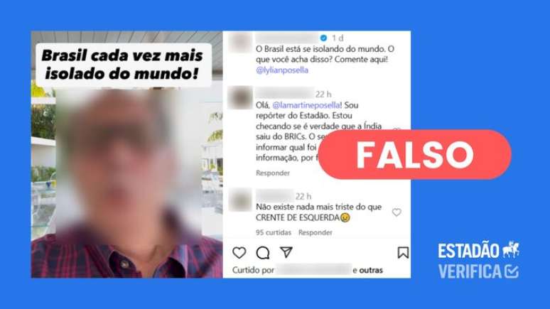 Índia não deixou o bloco dos Brics
