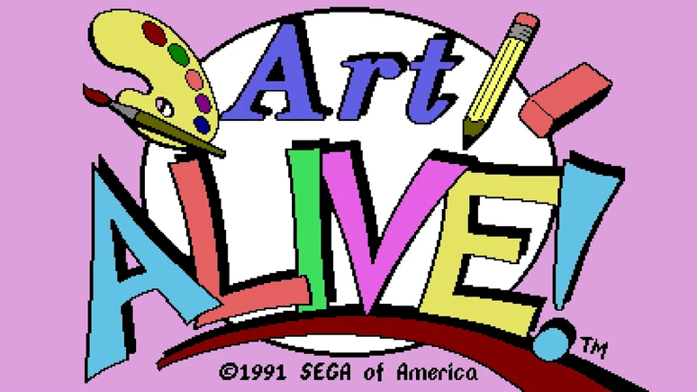 Tela de introdução de Art Alive do Mega Drive
