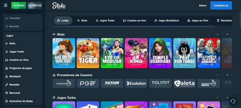 Plataforma do Stake Cassino conta com muitos tipos de jogos dispon&iacute;veis