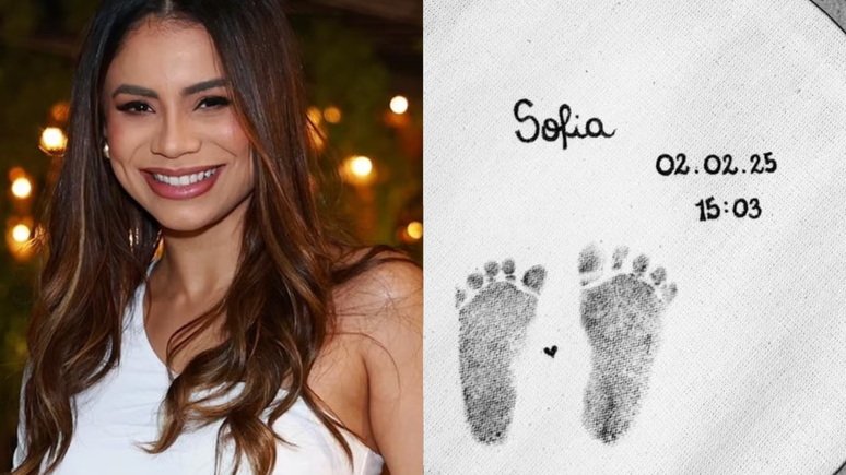 Lexa doa roupas e acessórios personalizados da filha Sofia para bebê com o mesmo nome que venceu a UTI neonatal após 60 dias internada