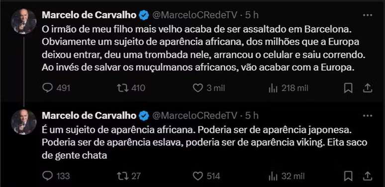 Após fala xenofóbica e racista de vice-presidente da Rede TV!, emissora se pronuncia