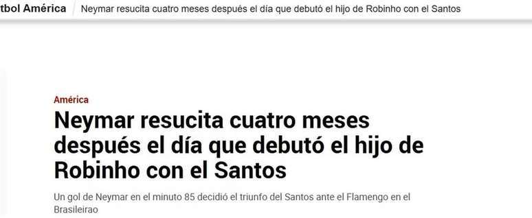 Jornais espanh&oacute;is repercutem vit&oacute;ria do Santos com atua&ccedil;&atilde;o decisiva de Neymar &ndash;