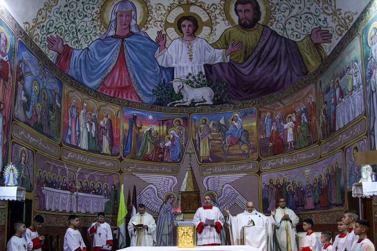Antes do ataque, cerca de 600 pessoas estavam abrigadas na igreja