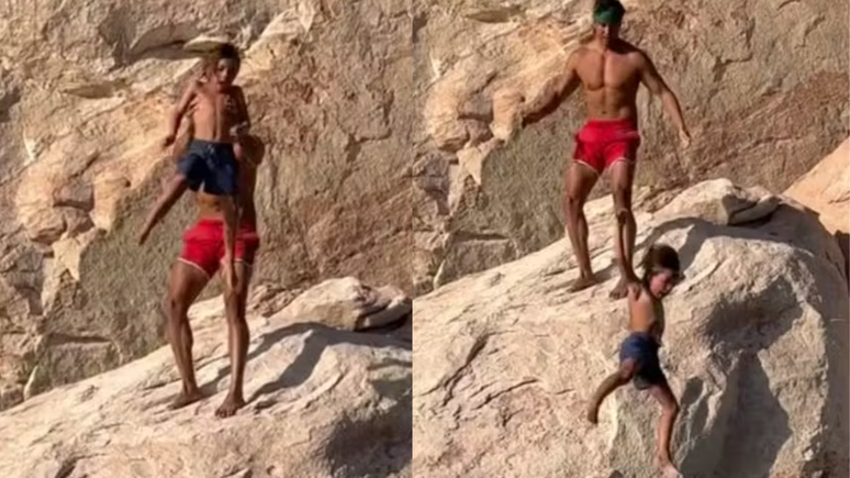 Influenciador é detonado após jogar filho de 7 anos do penhasco