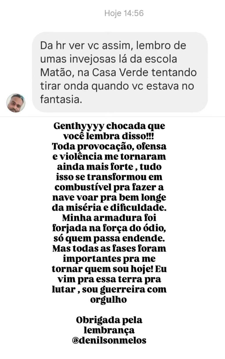 Stories do Instagram de L&iacute;via Andrade