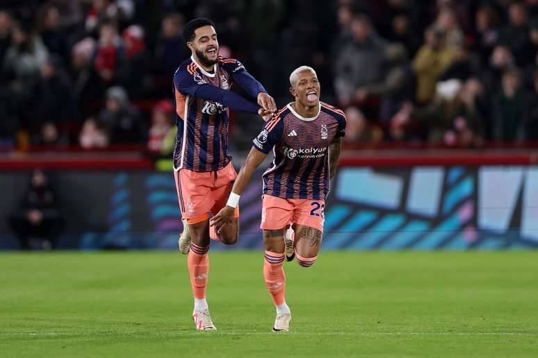 Danilo comemorando um gol pelo Nottingham Forest 