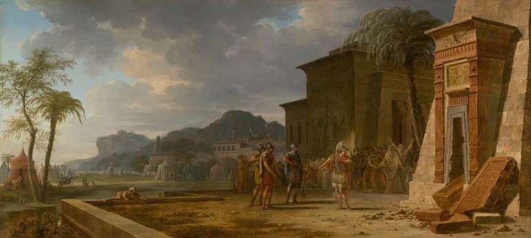 Alexandre no túmulo de Ciro, o Grande — obra de Pierre Henri de Valenciennes, 1796