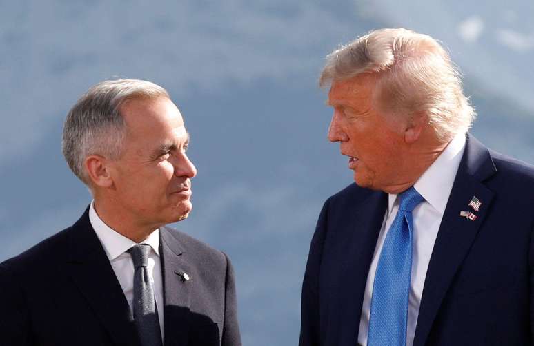 Trump e Carney se encontraram em reunião do G7 no Canadá