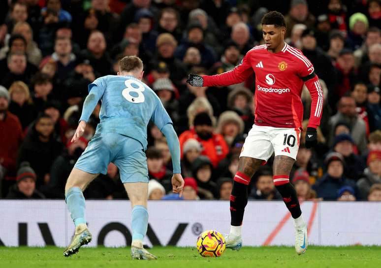 Rashford em ação pelo Manchester United –