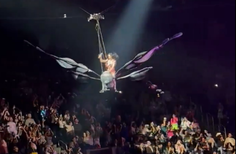 Katy Perry em voo de borboleta