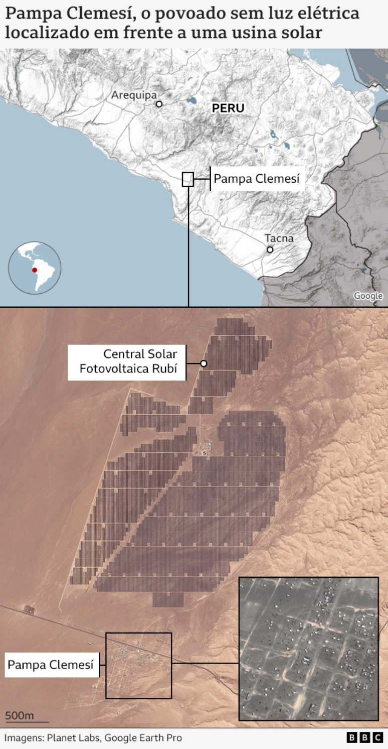 Mapa de Pampa Clemesí