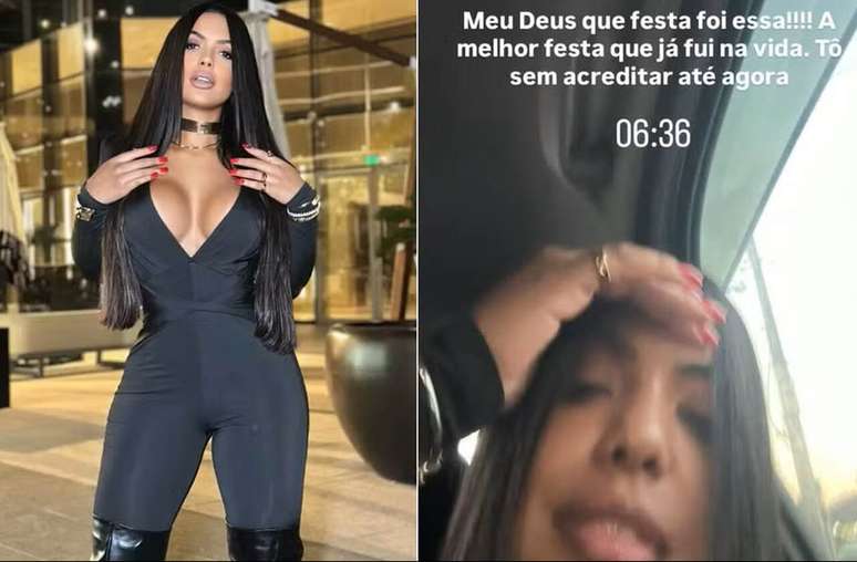 Bruna Aquino exibiu look escolhido para o anivers&aacute;rio de Vini Jr e tamb&eacute;m comentou sobre o evento &ndash; Reprodu&ccedil;&atilde;o/ Instagram