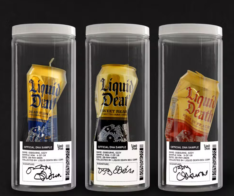 Latas de ch&aacute; com DNA de Ozzy Osbourne chegaram a custar cerca de R$2,4mil 