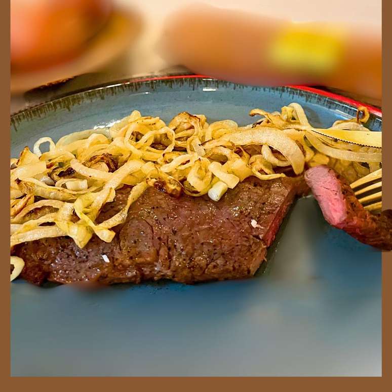 Bife acebolado na Airfryer