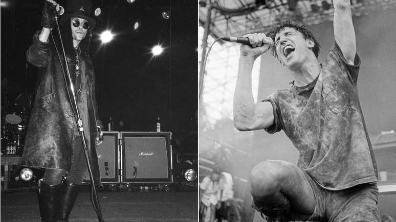 Al Jourgensen da banda Ministry e Trent Reznor do Nine Inch Nails - Jim Steinfeldt/Michael Ochs Archives/Getty Images; Larry Busacca/WireImage