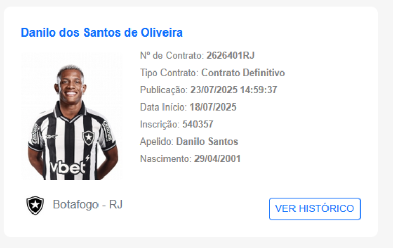 Nome de Danilo no BID 