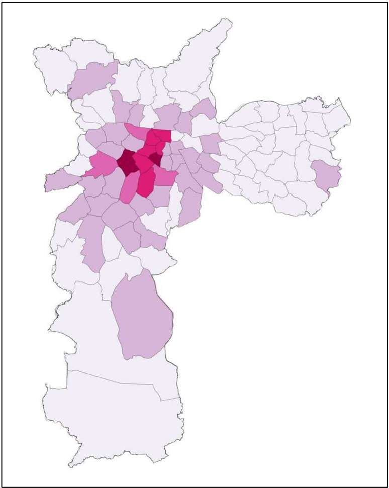 Darker, more characteristics captured. The darker area has focused 87.86% in the last ten years in San Paolo. Darker, more characteristics captured. The darker area has focused 87.86% in the last ten years in San Paolo.