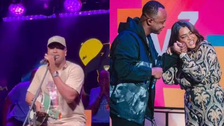 Tiaguinho honors Preta Gil in show; clock