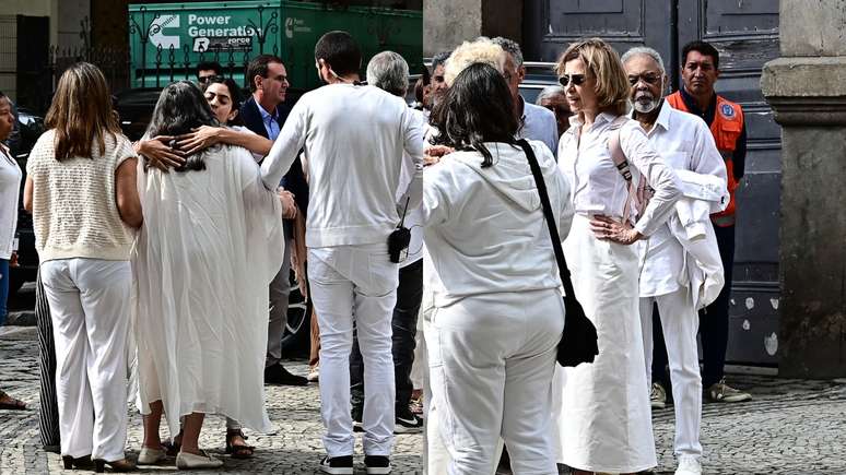 Difficult goodbye! Gilberto Gil and Sandra Gadelha arrive at his daughter’s funeral