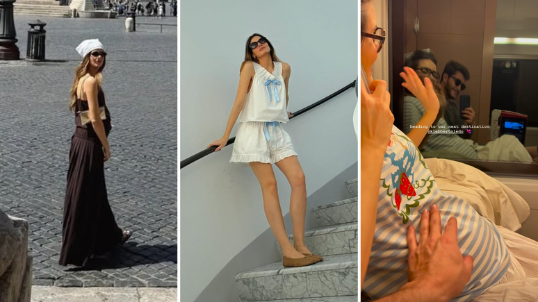 Lua de Mel Repleta de Estilo: Camila Queiroz Deslumbra com 3 Looks Incríveis na Itália!