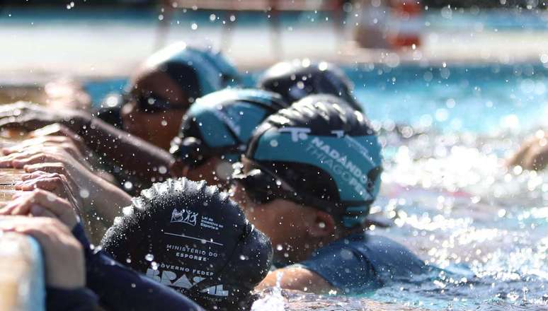 Nadando com Thiago Pereira. Foto: Flávio Perez | On Board