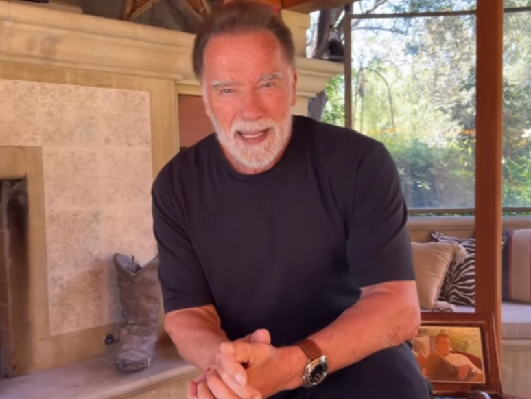 Arnold Schwarzenegger, “Rock Balboa”, holds a lesson in Brazil