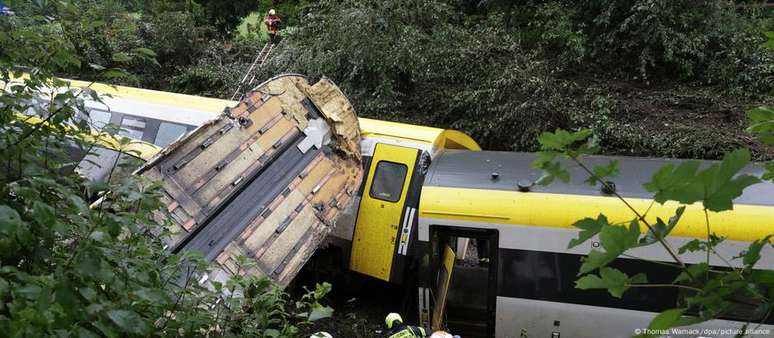 Tempestade atingiu o as anterias locais do Descarrilhamento