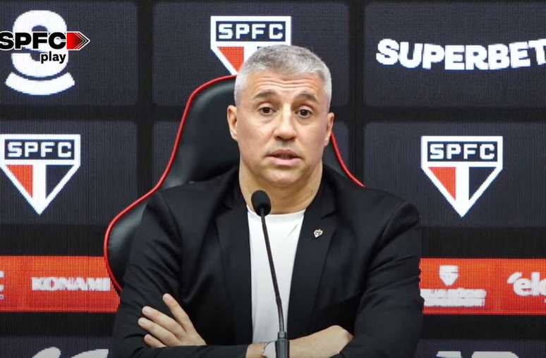 Hern&aacute;n Crespo feliz com a s&eacute;rie de bons resultados que colocam o S&atilde;o Paulo na parte de cima da tabela. Neste domingo, triunfo sobre o Fluminense &ndash;